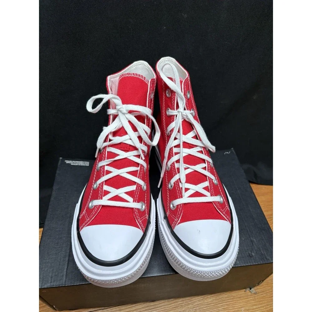 Converse Chuck Taylor Lift Double Stack Hi Womens 8 shoes Sneaker Red A15542C